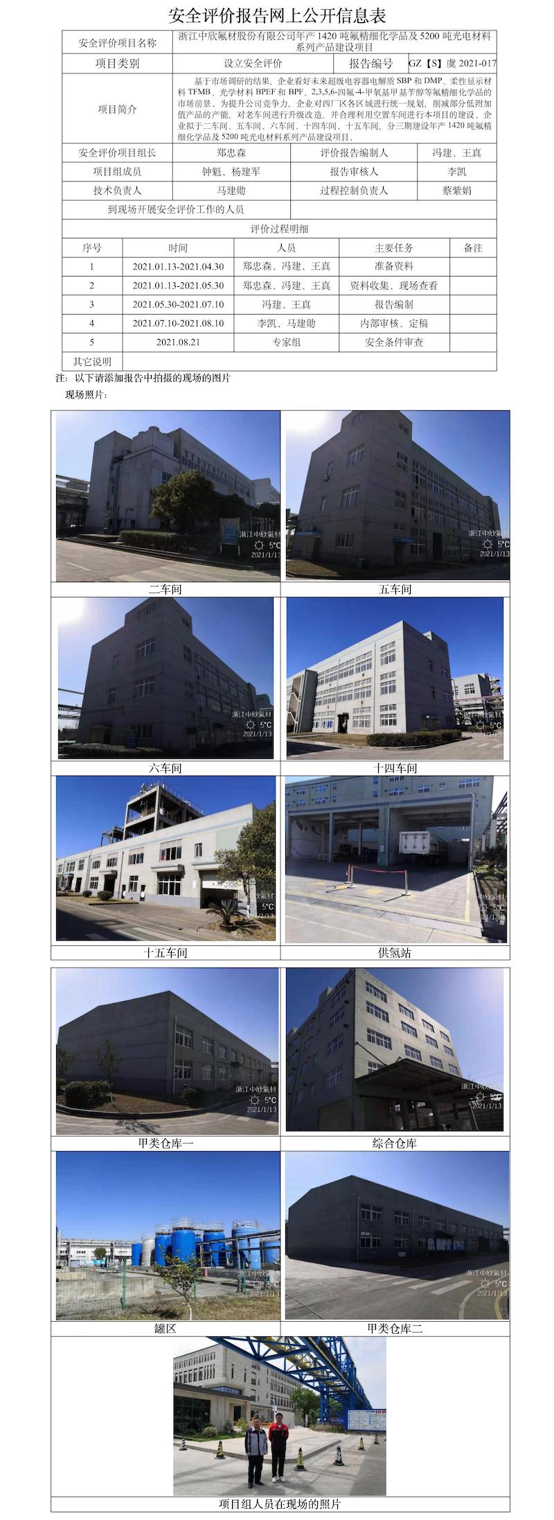GZ【S】虞2021-017浙江中欣氟材股份有限公司年產(chǎn)1420噸氟精細化學品及5200噸光電材料系列產(chǎn)品建設項目安全評價報告網(wǎng)上公開信息表.jpg